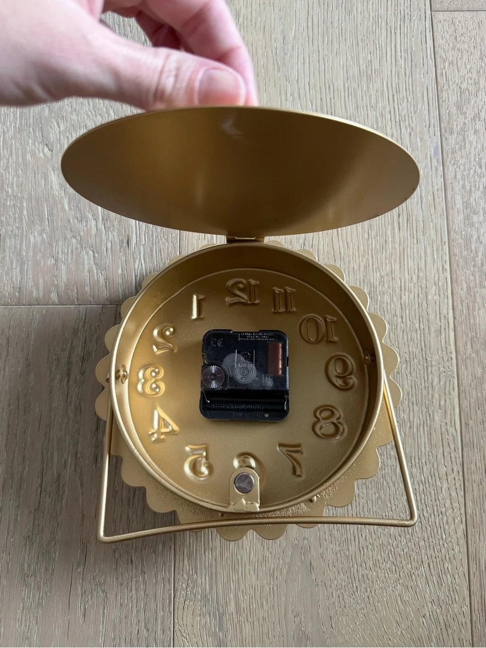 MacKenzie-Childs Rosy Check Scalloped Desk Clock